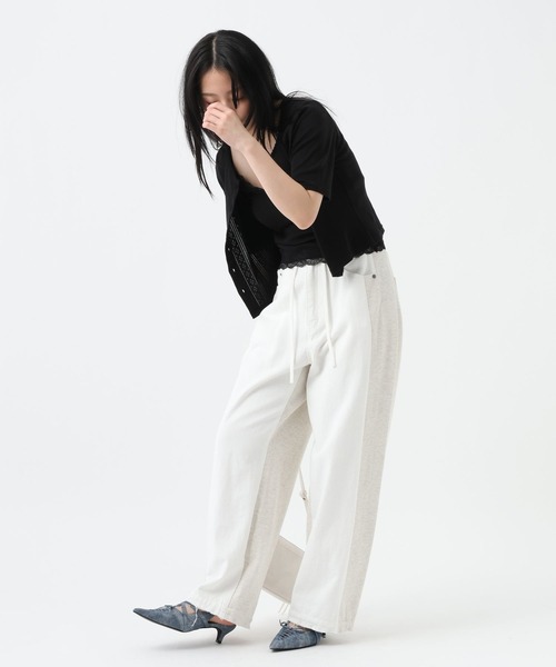 スウェットコンビデニムパンツ/645263（デニムパンツ）｜JEANASIS