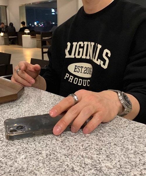 NOWLE（ノウル）の「【NOWLE】EST.2016 ニュースタンダード アーチロゴ ルーズ スウェット（スウェット・メンズ・ブラック・SMALL/MEDIUM/LARGE/X-LARGE）」の4枚目の写真