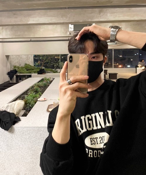 NOWLE（ノウル）の「【NOWLE】EST.2016 ニュースタンダード アーチロゴ ルーズ スウェット（スウェット・メンズ・ブラック・SMALL/MEDIUM/LARGE/X-LARGE）」の5枚目の写真