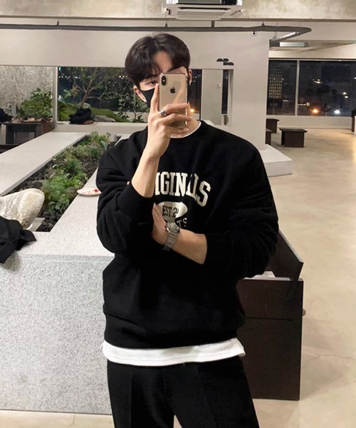 NOWLE（ノウル）の「【NOWLE】EST.2016 ニュースタンダード アーチロゴ ルーズ スウェット（スウェット・メンズ・ブラック・SMALL/MEDIUM/LARGE/X-LARGE）」の10枚目の写真