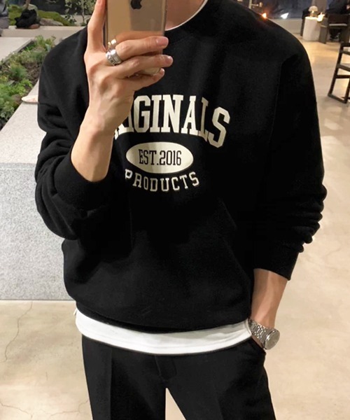 NOWLE（ノウル）の「【NOWLE】EST.2016 ニュースタンダード アーチロゴ ルーズ スウェット（スウェット・メンズ・ブラック・SMALL/MEDIUM/LARGE/X-LARGE）」の12枚目の写真