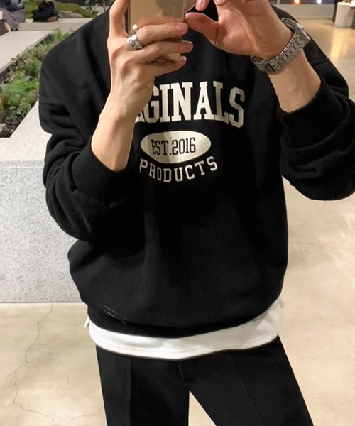 NOWLE（ノウル）の「【NOWLE】EST.2016 ニュースタンダード アーチロゴ ルーズ スウェット（スウェット・メンズ・ブラック・SMALL/MEDIUM/LARGE/X-LARGE）」の13枚目の写真