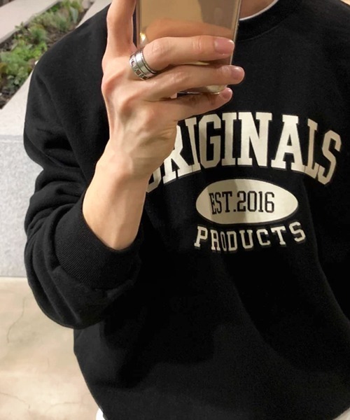 NOWLE（ノウル）の「【NOWLE】EST.2016 ニュースタンダード アーチロゴ ルーズ スウェット（スウェット・メンズ・ブラック・SMALL/MEDIUM/LARGE/X-LARGE）」の14枚目の写真