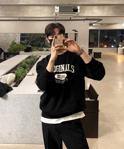 NOWLE（ノウル）の「【NOWLE】EST.2016 ニュースタンダード アーチロゴ ルーズ スウェット（スウェット・メンズ・ブラック・SMALL/MEDIUM/LARGE/X-LARGE）」の15枚目の写真