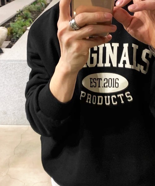 NOWLE（ノウル）の「【NOWLE】EST.2016 ニュースタンダード アーチロゴ ルーズ スウェット（スウェット・メンズ・ブラック・SMALL/MEDIUM/LARGE/X-LARGE）」の17枚目の写真