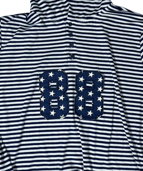 SK8ER ROCK(スケーターロック)の「88 Stripe Henley Neck Hoodie ((white*navy))(パーカー・レディース・その他・FREE)」の4枚目の写真