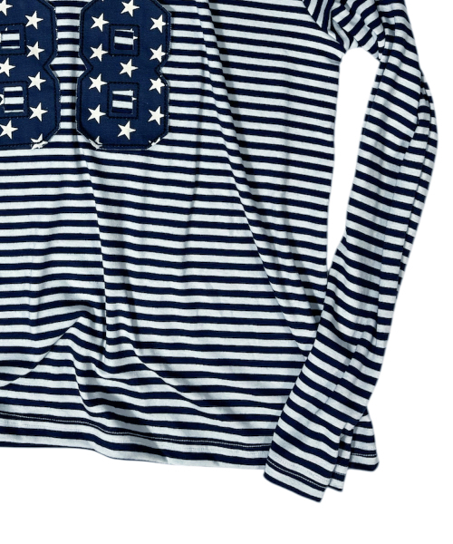 SK8ER ROCK(スケーターロック)の「88 Stripe Henley Neck Hoodie ((white*navy))(パーカー・レディース・その他・FREE)」の5枚目の写真