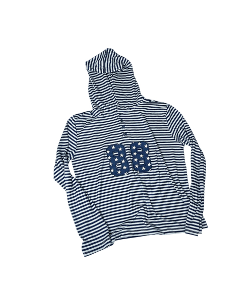 SK8ER ROCK(スケーターロック)の「88 Stripe Henley Neck Hoodie ((white*navy))(パーカー・レディース・その他・FREE)」の6枚目の写真