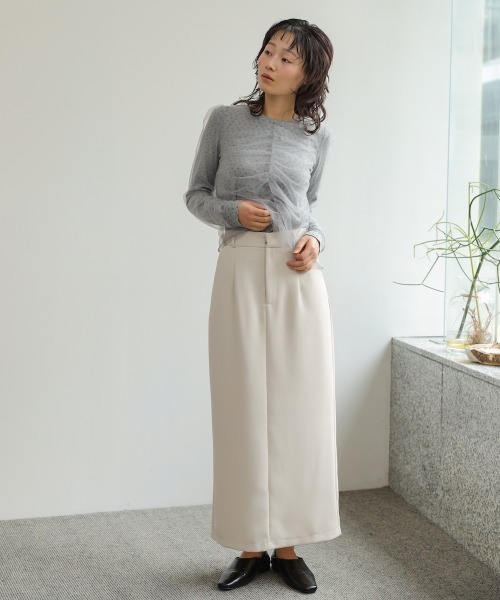 Bab(バブ)の「【ドット/小花柄】チュールレイヤードトップス(Tシャツ/カットソー・レディース・B/D/C/A・M)」の18枚目の写真
