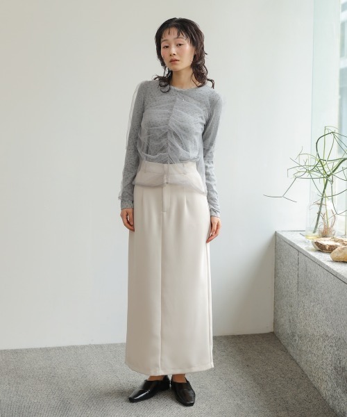 Bab(バブ)の「【ドット/小花柄】チュールレイヤードトップス(Tシャツ/カットソー・レディース・B/D/C/A・M)」の19枚目の写真