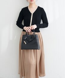 natural couture | ニットドッキングサテンワンピース(ワンピース)