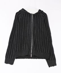 Chikashitsu +（チカシツプラス）の「【Chikashitsu +】next wool knit zip hoodie / 【チカシツプラス】ウールニットジップパーカー（パーカー）」