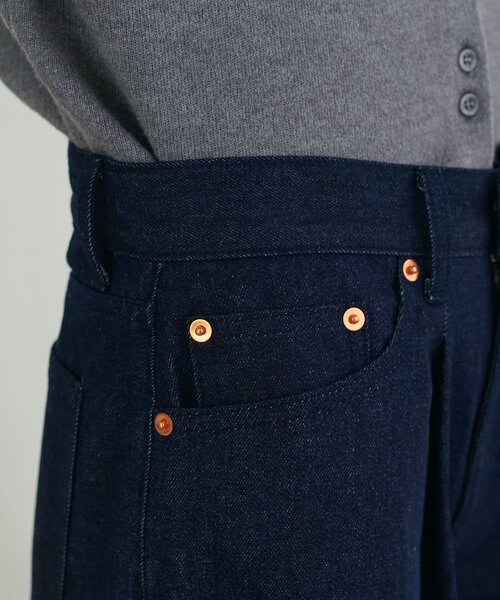 DISCOAT(ディスコート)の「【Enlude】タックデニムショートパンツ《ユニセックス》(デニムパンツ・レディース・ネイビー・LARGE/MEDIUM/SMALL)」の10枚目の写真