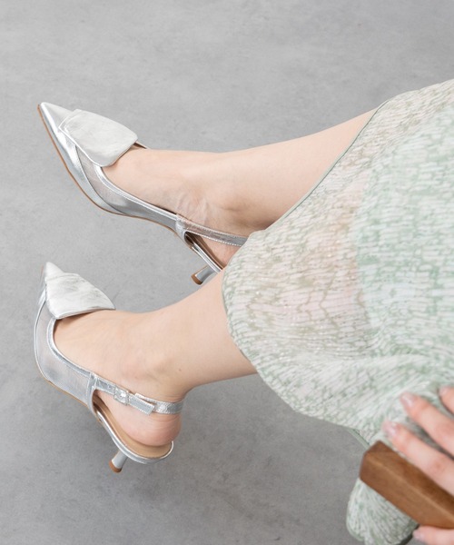 FABIO RUSCONI(ファビオルスコーニ)の「【FABIO RUSCONI】オーナメントチュールバックバンドパンプス(F61309)(パンプス・レディース・ブラック系その他/シルバー系その他・36/35/38/37/39)」の3枚目の写真