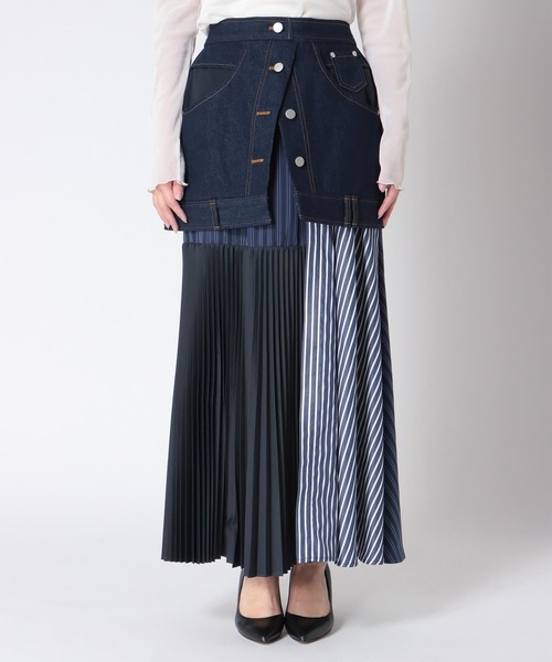 Cepica（セピカ）の「【MARECHAL TERRE / マルシャルテル】デニム&プリーツスカート（スカート・レディース・インディゴブルー・FREE）」の9枚目の写真