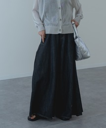 【refinedworks】春 夏 に嬉しい軽めの デニム タック ワイドパンツ！