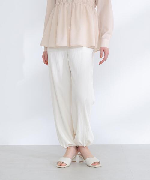 NATURAL BEAUTY BASIC(ナチュラルビューティーベーシック)の「【Oggi.jp掲載】ドロストリラクシーパンツ(その他パンツ・レディース・ブラック/オフホワイト/ピンク・P/S/MEDIUM)」の2枚目の写真