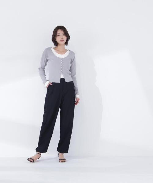 NATURAL BEAUTY BASIC(ナチュラルビューティーベーシック)の「【Oggi.jp掲載】ドロストリラクシーパンツ(その他パンツ・レディース・ブラック/オフホワイト/ピンク・P/S/MEDIUM)」の5枚目の写真