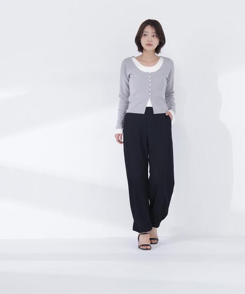 NATURAL BEAUTY BASIC(ナチュラルビューティーベーシック)の「【Oggi.jp掲載】ドロストリラクシーパンツ(その他パンツ・レディース・ブラック/オフホワイト/ピンク・P/S/MEDIUM)」の6枚目の写真