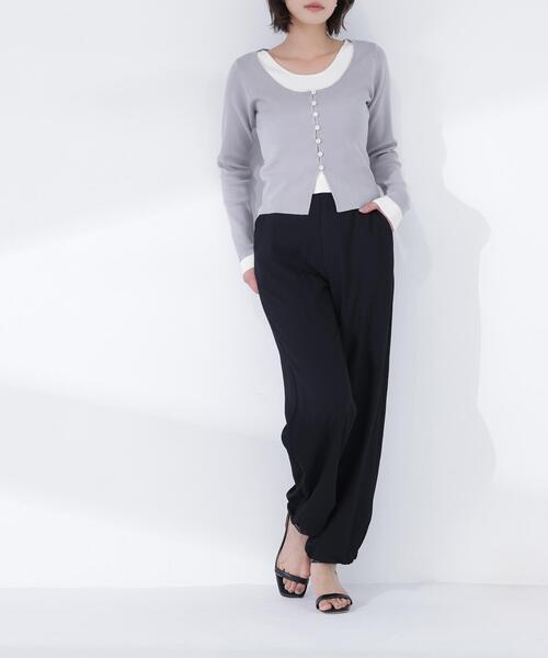 NATURAL BEAUTY BASIC(ナチュラルビューティーベーシック)の「【Oggi.jp掲載】ドロストリラクシーパンツ(その他パンツ・レディース・ブラック/オフホワイト/ピンク・P/S/MEDIUM)」の8枚目の写真
