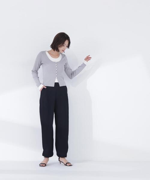 NATURAL BEAUTY BASIC(ナチュラルビューティーベーシック)の「【Oggi.jp掲載】ドロストリラクシーパンツ(その他パンツ・レディース・ブラック/オフホワイト/ピンク・P/S/MEDIUM)」の9枚目の写真