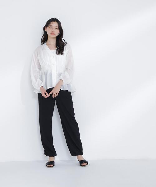 NATURAL BEAUTY BASIC(ナチュラルビューティーベーシック)の「【Oggi.jp掲載】ドロストリラクシーパンツ(その他パンツ・レディース・ブラック/オフホワイト/ピンク・P/S/MEDIUM)」の22枚目の写真