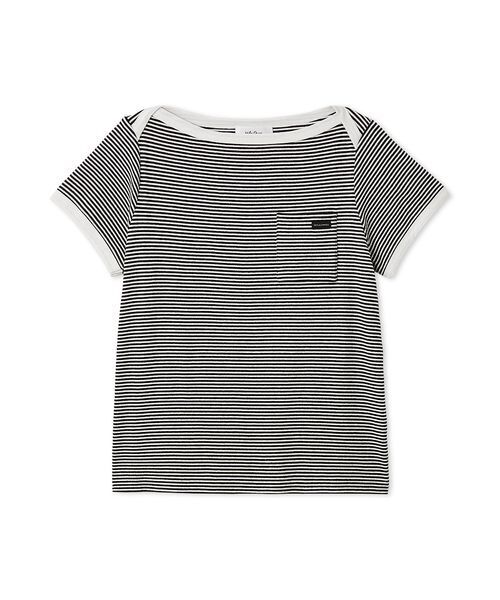 Mila Owen（ミラオーウェン）の「ボートネックコンパクトＴシャツ（Tシャツ/カットソー・レディース・キャメル/ブラック/レッド・0/1）」の16枚目の写真