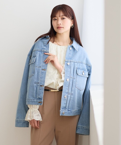 Andemiu（アンデミュウ）の「デニムジャケット640655（デニムジャケット・レディース・ブルー系その他/ブルー・FREE）」の8枚目の写真