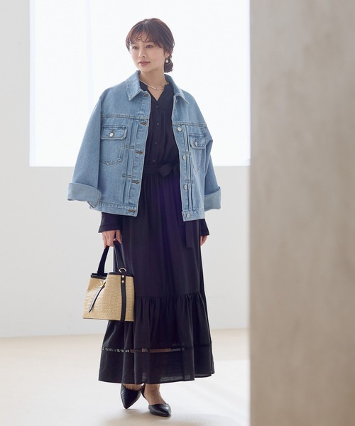 Andemiu（アンデミュウ）の「デニムジャケット640655（デニムジャケット・レディース・ブルー系その他/ブルー・FREE）」の6枚目の写真