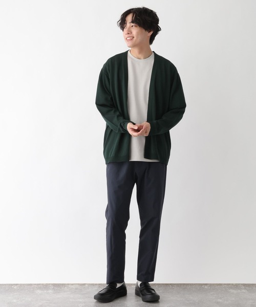 GLOBAL WORK（グローバルワーク）の「洗えるサラサラサマーカーデ/656063（カーディガン/ボレロ・メンズ・ブラック/グレイッシュベージュ/サックスブルー/ブラウン/グリーン・SMALL/MEDIUM/LARGE/X-LARGE）」の19枚目の写真
