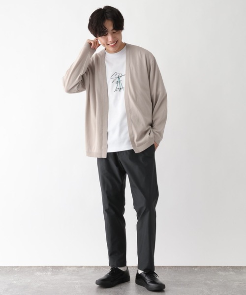 GLOBAL WORK（グローバルワーク）の「洗えるサラサラサマーカーデ/656063（カーディガン/ボレロ・メンズ・ブラック/グレイッシュベージュ/サックスブルー/ブラウン/グリーン・SMALL/MEDIUM/LARGE/X-LARGE）」の12枚目の写真