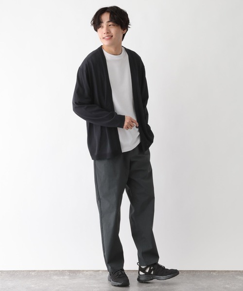 GLOBAL WORK（グローバルワーク）の「洗えるサラサラサマーカーデ/656063（カーディガン/ボレロ・メンズ・ブラック/グレイッシュベージュ/サックスブルー/ブラウン/グリーン・SMALL/MEDIUM/LARGE/X-LARGE）」の8枚目の写真