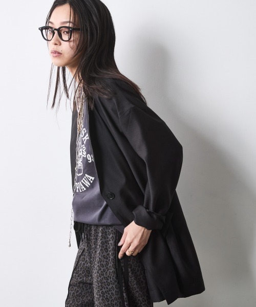 CHIC STYLE（シックスタイル）の「綿100％グラフィックプリントTシャツ＜大きいサイズ有＞シックスタイル（Tシャツ/カットソー・レディース・ブラウン/グレー・3L/LL/L/M/5L/4L）」の6枚目の写真