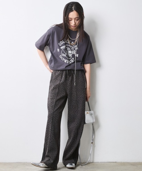 CHIC STYLE（シックスタイル）の「綿100％グラフィックプリントTシャツ＜大きいサイズ有＞シックスタイル（Tシャツ/カットソー・レディース・ブラウン/グレー・3L/LL/L/M/5L/4L）」の16枚目の写真