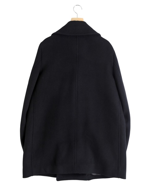 marka（マーカ）の「marka / マーカ：BRIDGE COAT -WOOL SILK CASHMERE BEAVER-：M25C25CO01C[COR]（ピーコート・メンズ・ブラック・1(S)）」の3枚目の写真