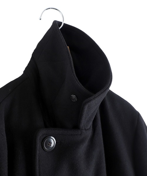 marka（マーカ）の「marka / マーカ：BRIDGE COAT -WOOL SILK CASHMERE BEAVER-：M25C25CO01C[COR]（ピーコート・メンズ・ブラック・1(S)）」の4枚目の写真