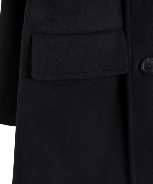 marka（マーカ）の「marka / マーカ：BRIDGE COAT -WOOL SILK CASHMERE BEAVER-：M25C25CO01C[COR]（ピーコート・メンズ・ブラック・1(S)）」の6枚目の写真