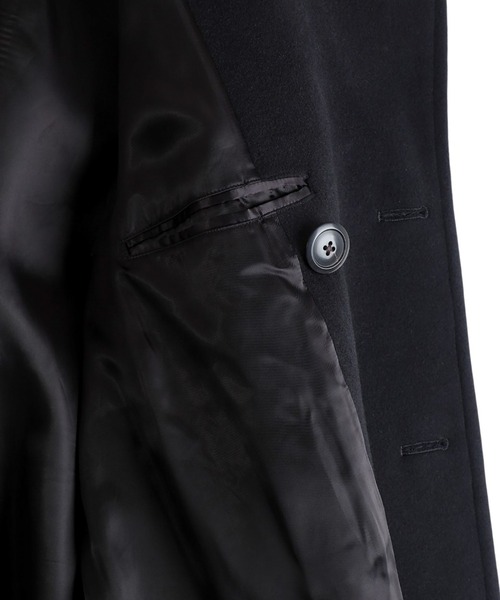 marka（マーカ）の「marka / マーカ：BRIDGE COAT -WOOL SILK CASHMERE BEAVER-：M25C25CO01C[COR]（ピーコート・メンズ・ブラック・1(S)）」の8枚目の写真