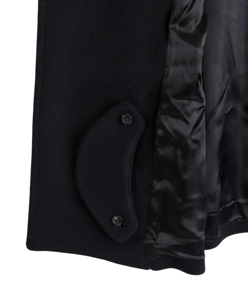 marka（マーカ）の「marka / マーカ：BRIDGE COAT -WOOL SILK CASHMERE BEAVER-：M25C25CO01C[COR]（ピーコート・メンズ・ブラック・1(S)）」の9枚目の写真