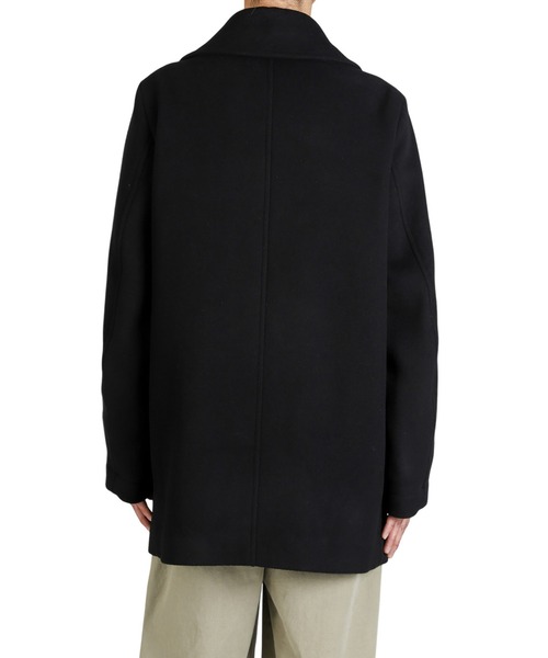 marka（マーカ）の「marka / マーカ：BRIDGE COAT -WOOL SILK CASHMERE BEAVER-：M25C25CO01C[COR]（ピーコート・メンズ・ブラック・1(S)）」の14枚目の写真