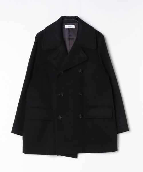 marka（マーカ）の「marka / マーカ：BRIDGE COAT -WOOL SILK CASHMERE BEAVER-：M25C25CO01C[COR]（ピーコート・メンズ・ブラック・1(S)）」の16枚目の写真