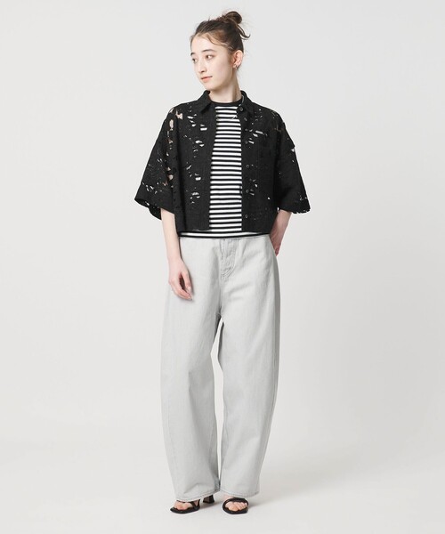 SACRA（サクラ）の「＜SACRA＞レース シャツブラウス（シャツ/ブラウス・レディース・オフホワイト/ブラック・38）」の14枚目の写真