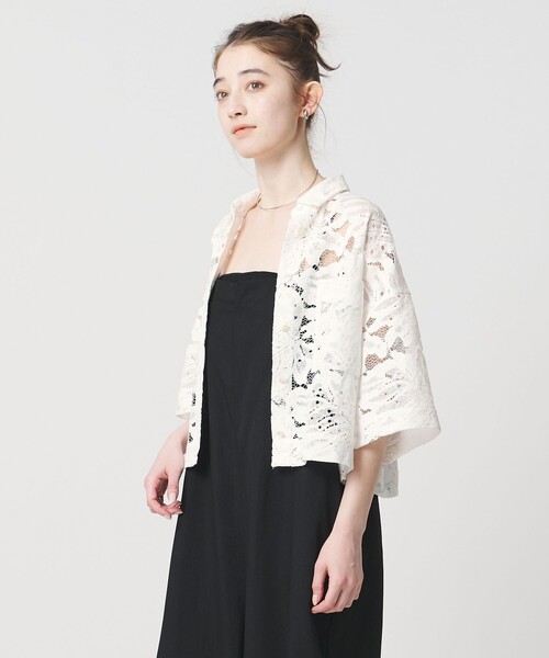 SACRA（サクラ）の「＜SACRA＞レース シャツブラウス（シャツ/ブラウス・レディース・オフホワイト/ブラック・38）」の15枚目の写真