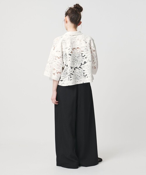 SACRA（サクラ）の「＜SACRA＞レース シャツブラウス（シャツ/ブラウス・レディース・オフホワイト/ブラック・38）」の17枚目の写真