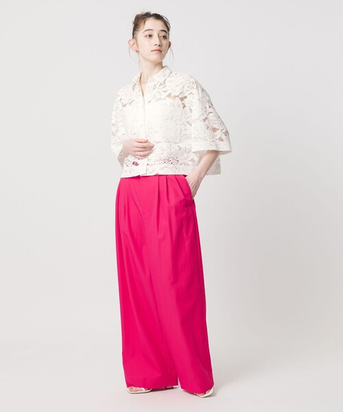 SACRA（サクラ）の「＜SACRA＞レース シャツブラウス（シャツ/ブラウス・レディース・オフホワイト/ブラック・38）」の18枚目の写真