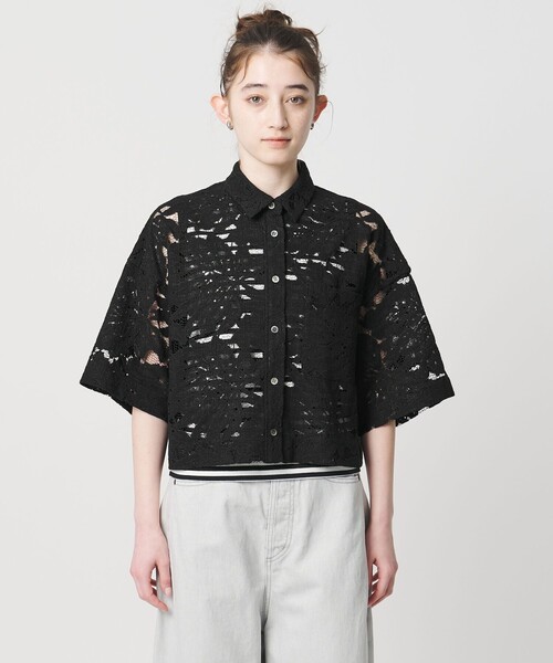 SACRA（サクラ）の「＜SACRA＞レース シャツブラウス（シャツ/ブラウス・レディース・オフホワイト/ブラック・38）」の19枚目の写真