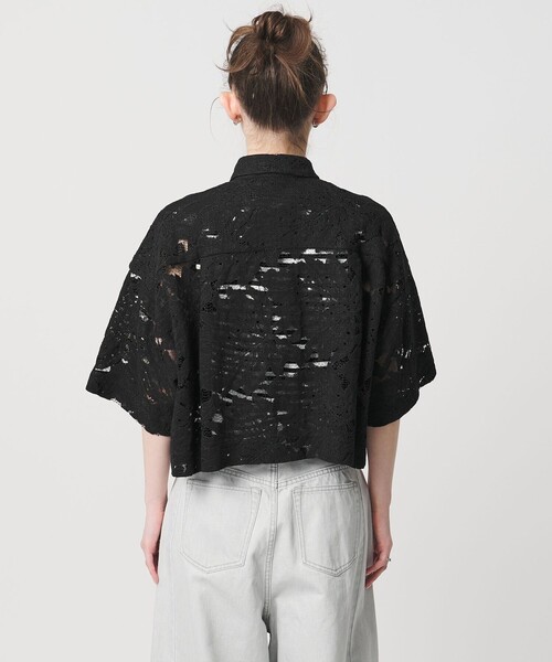 SACRA（サクラ）の「＜SACRA＞レース シャツブラウス（シャツ/ブラウス・レディース・オフホワイト/ブラック・38）」の4枚目の写真