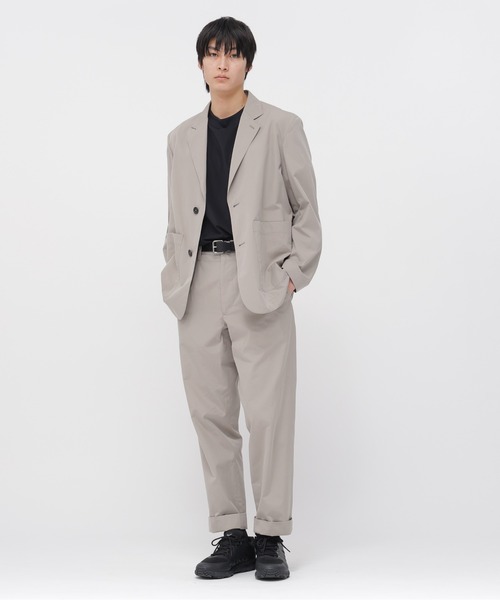 MARGARET HOWELL(マーガレットハウエル)の「COTTON SILK PLAINWEAVE(テーラードジャケット・メンズ・ベージュ/ダークブラウン・SMALL/MEDIUM/LARGE)」の8枚目の写真