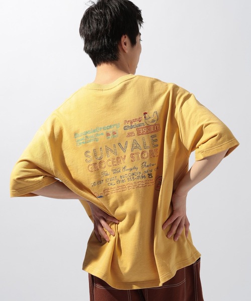 niko and...(ニコアンド)の「イラスト刺繍ミニ裏毛Tシャツ(Tシャツ/カットソー・メンズ・イエロー/オフホワイト/グリーン/ネイビー・MEDIUM/LARGE)」の16枚目の写真