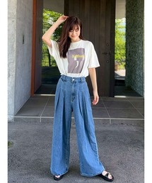 Day and Grade | 【Shihoセレクト】タックワイドデニムパンツ(デニムパンツ)